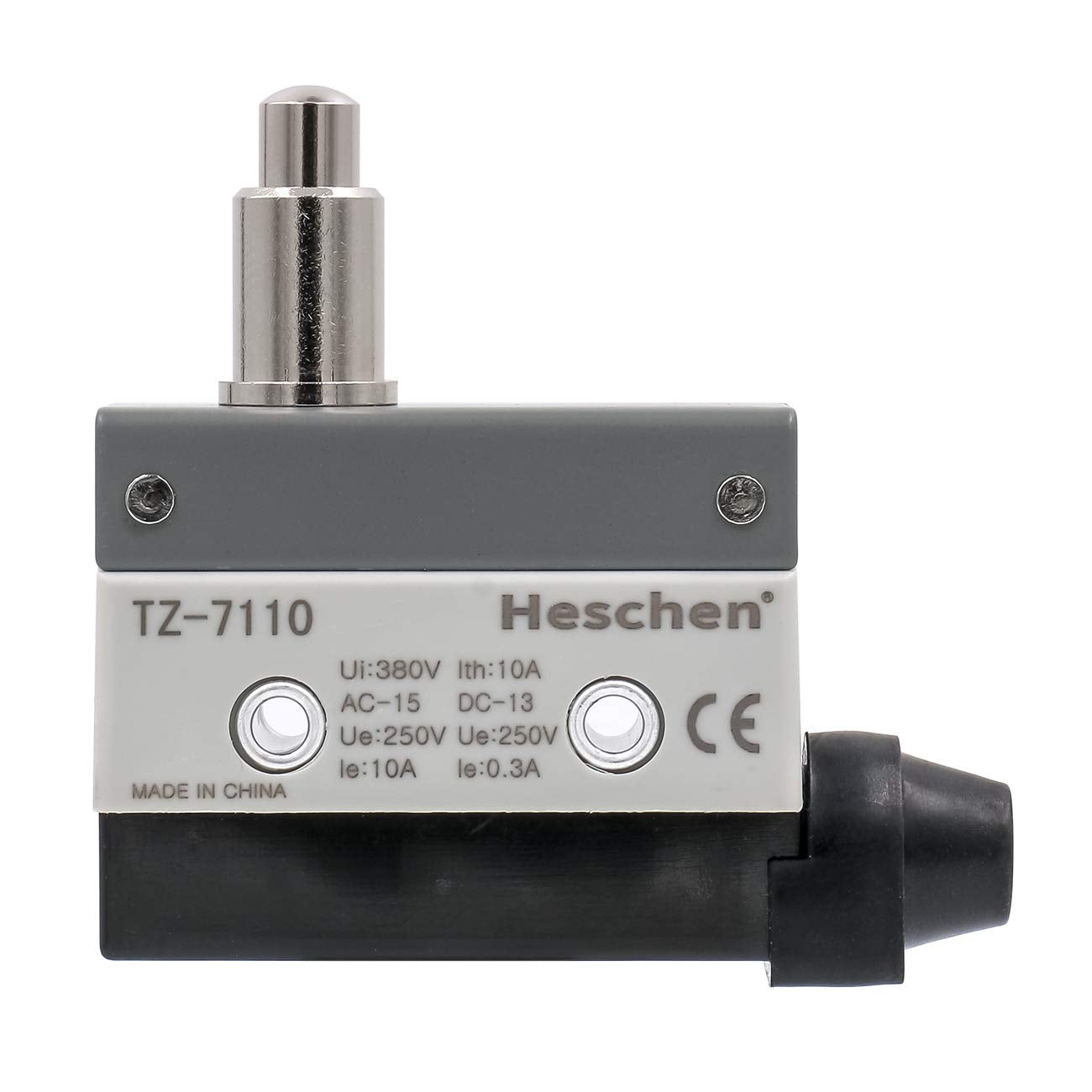 Heschen Horizontal limit switch TZ-7110 Slim Spring Plunger Actuator AC 380V 10A single pole Momentray