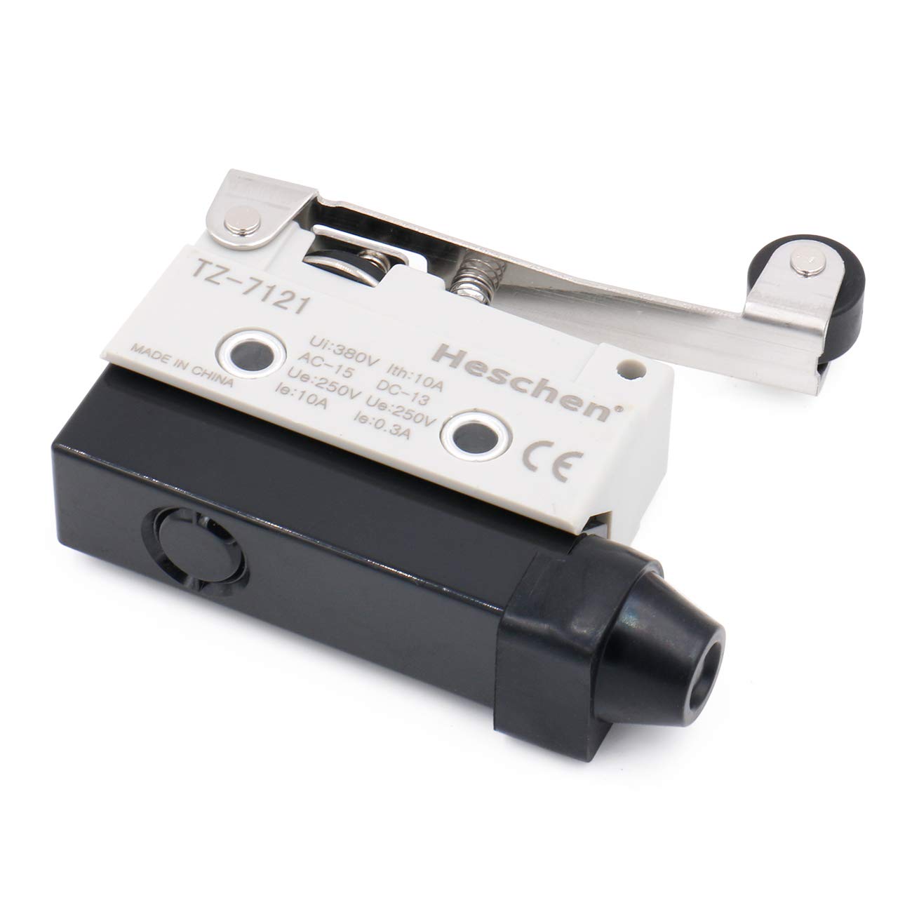Heschen Horizontal Limit Switch TZ-7121 Momentray Long Roller Lever Actuator AC 380V 10A Single Pole