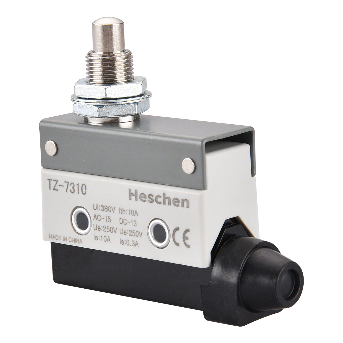 Heschen Horizontal Limit Switch TZ-7310 Momentray Plate Mounting Piston Drive AC 380V 10A Single Pole