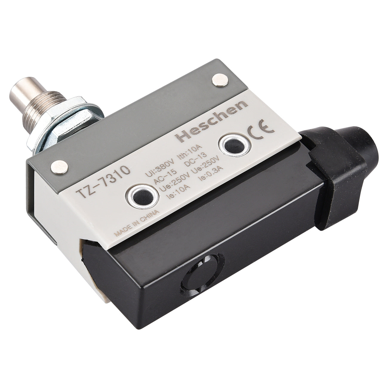 Heschen Horizontal Limit Switch TZ-7310 Momentray Plate Mounting Piston Drive AC 380V 10A Single Pole