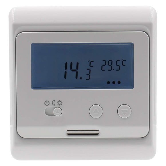 Heschen LCD Digital Radiant Floor Heating Thermostats Controller AC 220V/230V 3Amp with Floor Sensor Probe Mechanical Underfloor Heating Thermostats