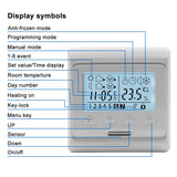 Heschen LCD Digital Weekly Programming Thermostat 230VAC 3 Amp for Radiant Floor Heating Thermostats Controller HS-E806