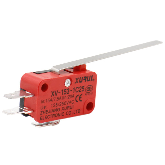 Heschen Micro switch V-153-1C25 SPDT long hinge lever 20A 250VAC 10 PCS
