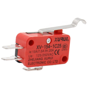 Heschen Micro switch V-154-1C25 SPDT Crank type 20A 250VAC Pack of 5