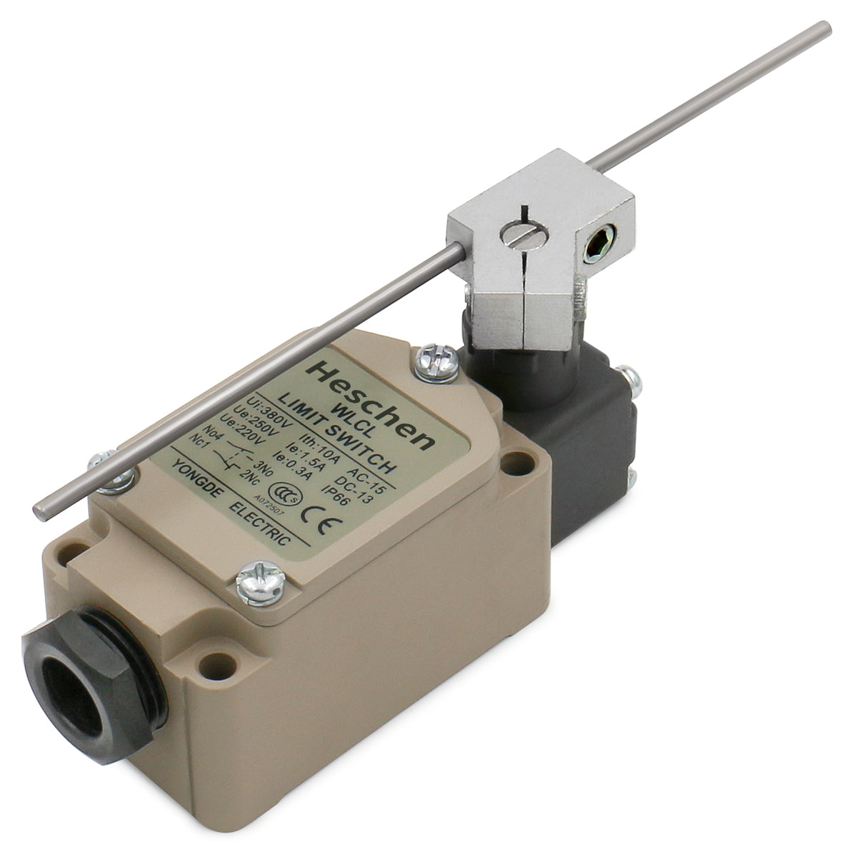 HesChen Limit Switch WLCL (TZ-5170) Adjustable Rod Lever Momentary 380V 10A