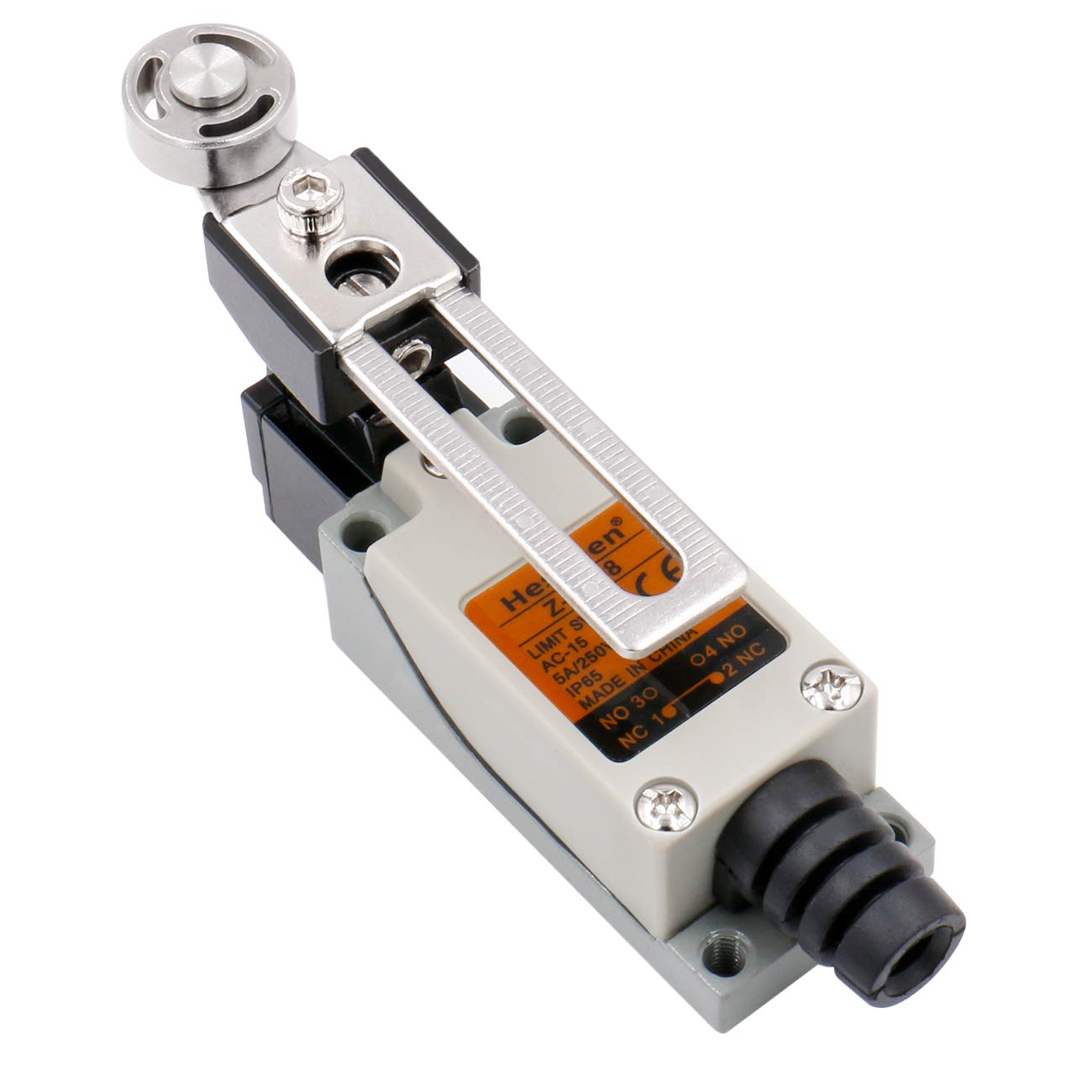 Adjustable roller lever limit switch