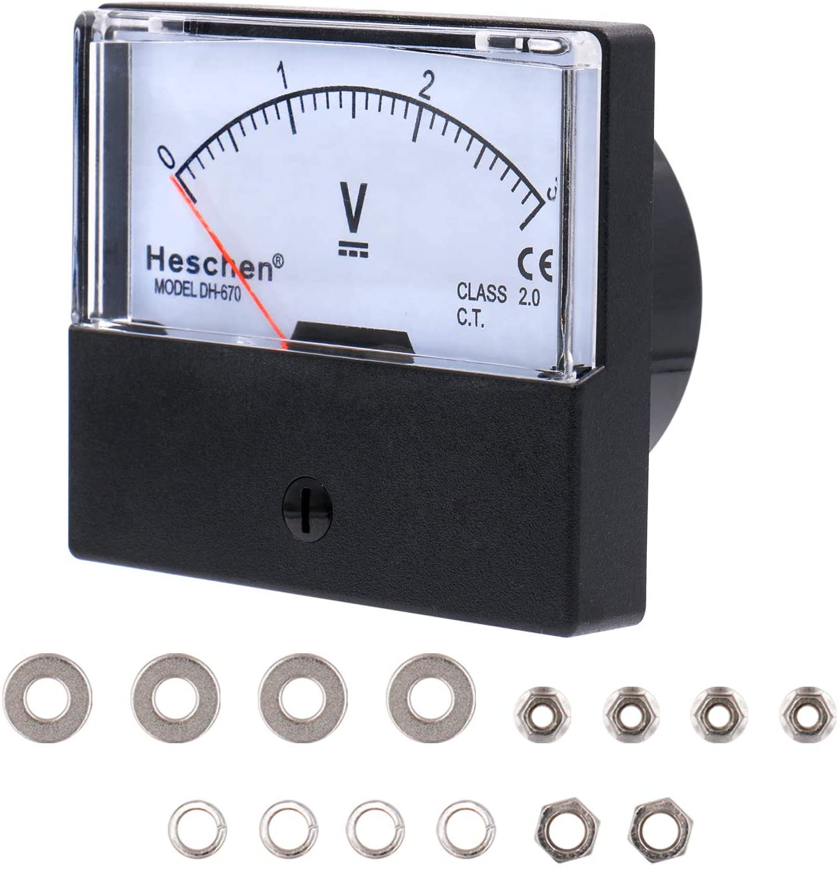 Heschen 85C1-15 V Voltmètre à montage sur panneau rectangulaire Testeur de  voltmètre DC 0-15 V Classe 2,5 Blanc : : Bricolage