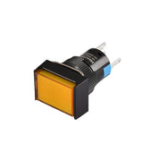 Heschen 16mm Rectangle Momentary Push Button Switch 1NO 1NC Red Blue Yellow White Green Orange 24V LED Lamp